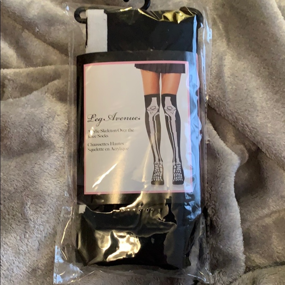 Women’s Leg Avenue Skeleton Over Knee Socks